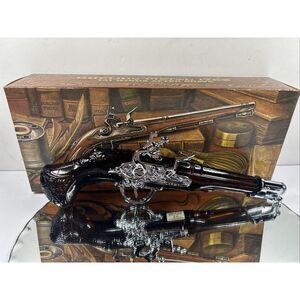 NOS Vtg Avon Deep Woods After Shave Dueling Pistol 1760 Glass Brown 4oz Full